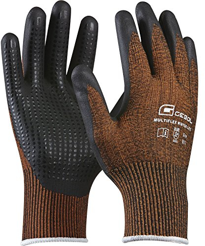 Arbeitshandschuh MULTI FLEX WINTER LITE | Größe 10 (XL) | braun/schwarz | mit Thermo-liote Faser | kätlteisolierend | 1 Paar