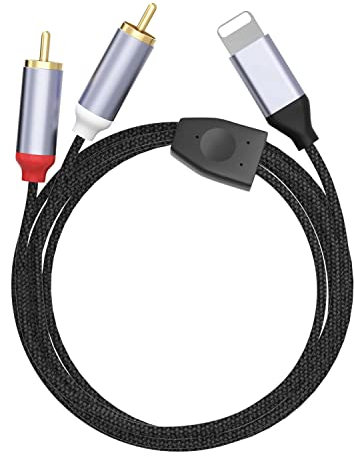 SAKU Câble auxiliaire audio RCA, adaptateur répartiteur stéréo en Y à 2 mâles, cordon auxiliaire audio stéréo