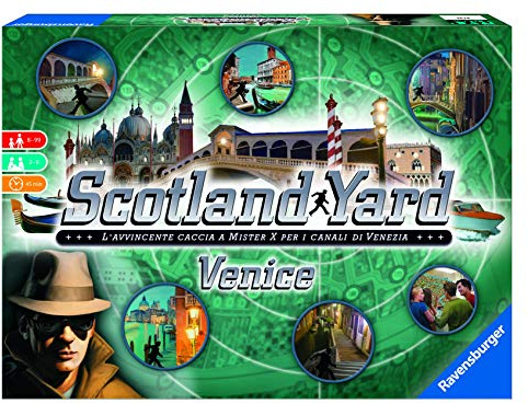 Ravensburger - Scotland Yard Venezia, Brettspiel für die ganze Familie, 2-6 Spieler, Geschenkidee für Erwachsene und Kinder ab 8 Jahren, italienische Ausgabe