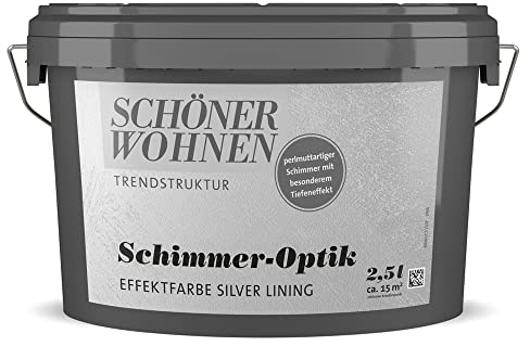 J.D. Flügger Schimmer-Optik Effektfarbe, 2.5 L, Wasserbasiert, Silber, Schimmernd, Innen, Eimer, Effektfarbe