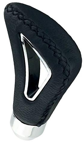 Autohobby 156 Pomello del cambio per auto in similpelle nera, universale, ideale per tuning e auto sportive