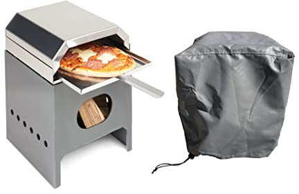 The Simply Outdoor Pizza Oven and Fire Pit, SOLID BASE - No build required, Use as both Pizza Oven and Fire Pit, UK Made FREE COVER