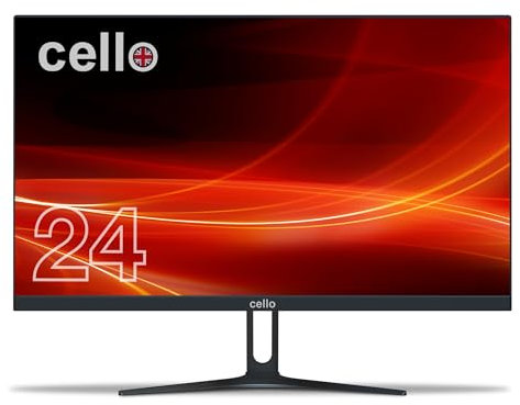 Cello M2420FHD 24 inch Frameless Full HD 1920x1080p LED Ultra Slim Monitor, Flicker Free, HDMI, 60Hz, Response Time 13ms, Low Blue Light, Computer & Gaming Monitor 24 inch