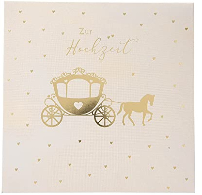 Depesche 0011694-045 Pop-up Glückwunschkarte zur Hochzeit Klappkarte mit Musik, Lichtelementen und einem originellen Spruch, Geburtstagskarte inkl. Umschlag, Format 15,5 x 15,5 cm