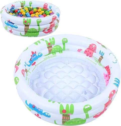 Piscine gonflable 100 x 40 cm, 3 anneaux, pour enfants et bébé, baignoire portable, pataugeoire