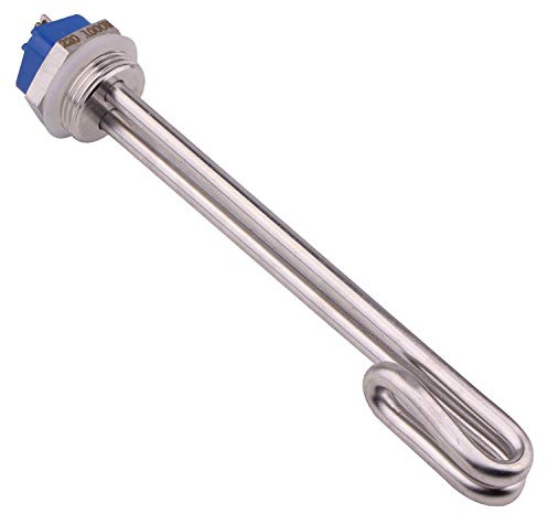 AIICIOO Faltbares Heizelement 220V 1000W 1 Zoll BSP (DN25) Durchmesser 33.2mm Edelstahlflansch mit Silikonring
