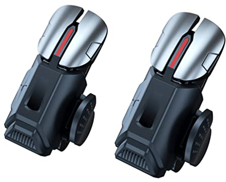 LiLiTok G21 Mobile PUBG Phone Game Controller 1 pair, Gaming Trigger Alloy Gamepad Joystick Aim Shooting L1 R1 Key Button Compatible for iOS Android Phone