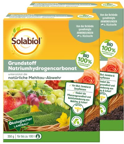 Solabiol Grundstoff Natriumhydrogencarbonat, unterstützt die natürliche Abwehr von Pilzkrankheiten, 2 x 350 g für jeweils bis zu 100 l