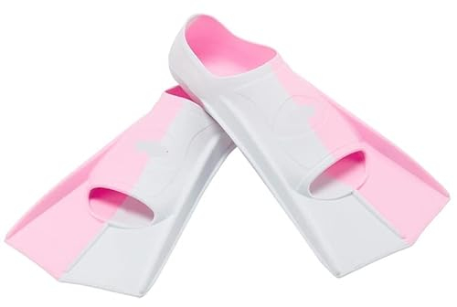Schwimmflossen Schwimmtrainingsflossen Silikon Professionelle Tauchflossen Kurz Männer Frauen Schnorchel Schwimmflossen Flossen Ausrüstungsset ( Color : Pink , Size : 45-47 )