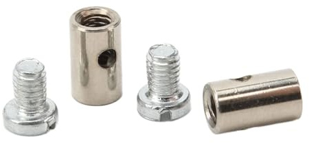 MACHSWON Kabelstopp Sortiment Kabelnippel Universal Metall Bremsleitung Drossel Choke Ende 6mm/0.2in Solderless für Auto Motorrad Fahrrad