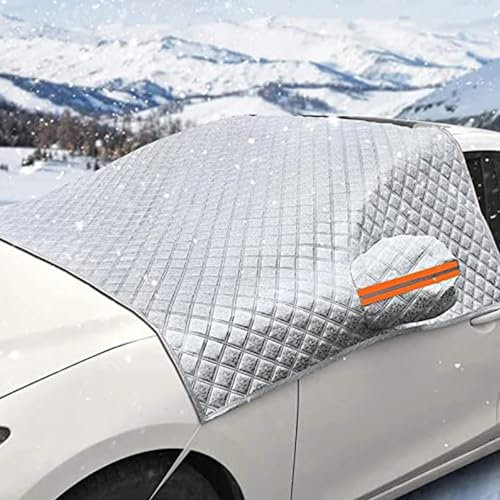 HOUKIG Auto Schneedecke für Toyota Harrier Hiace Highlander Hilux,Dicke Schützende Windschutzscheibenabdeckung Frost Windschutzscheibenabdeckung Windschutz Frostschutz,A-245 * 145cm