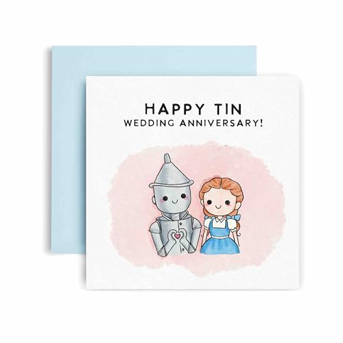 Glückwunschkarte zum 10. Hochzeitstag für Ehemann oder Ehefrau, Happy Wedding Anniversary, 14,8 cm (Dose zum 10. Geburtstag)