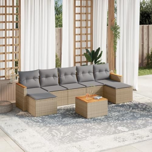 Festnight Loungemöbel Set mit Stauraum Gartenlounge XXL Groß Garten Lounge Rattan Sofa Outdoor Polyrattan Gartensofa Terrasse Terrassenmöbel Gartenmöbel Ecklounge Couch Sitzgarnitur