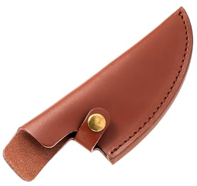 Leather Sheath, PU Leather Knife Edge Guards for 6 Inch Boning Knife Cleaver Blade Protector with Loop Belt Knives Covers Kitchen Supply for Camping Outdoor Activity