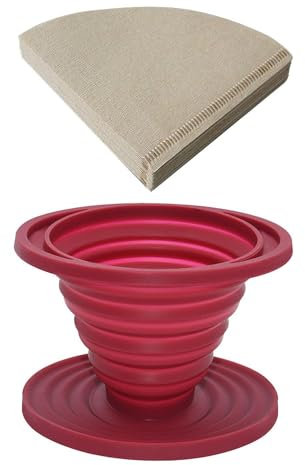 1 Piece Coffee Funnel Cup, 40 Coffee Filters, Coffee Dripper, Camping Coffee Filter, Portable Coffee Filter, Coffee Dripper Holder