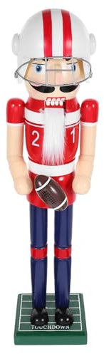 IMIKEYA Figuren Figur Fußballspieler Weihnachts- -Figur Lustiger Sport- Aus Holz Weihnachtsdekoration Tischdekoration Für Zuhause
