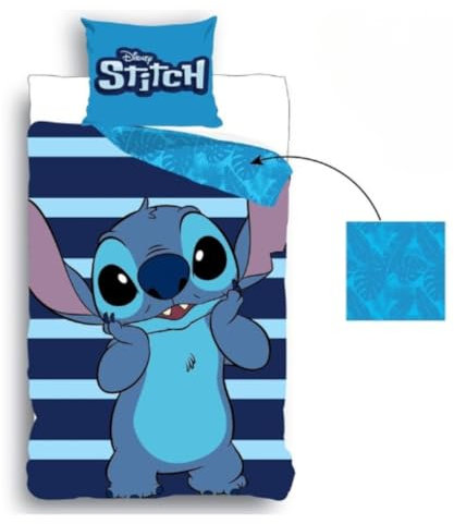 Lilo & Stitch Bettbezug - 2 -teilig, Bettbezug 135X200 cm + Kissenbezug 80 x 80 cm