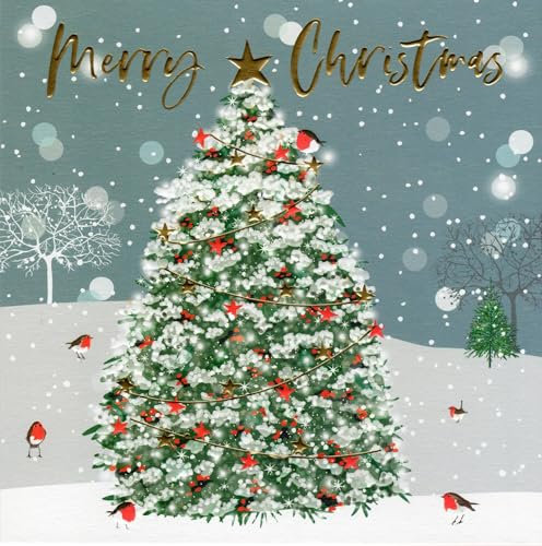 Belly Button Designs - edle Weihnachtskarte mit Prägung und Goldfolie, ideal auch für Geldgeschenk oder Gutschein. BEX278