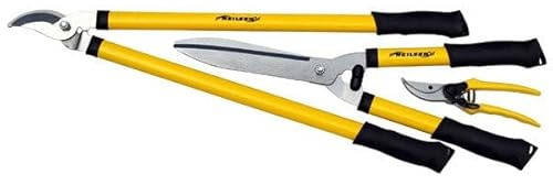 Neilsen CT5295 3pc Pruning Set - Includes 200mm Secateurs, 520mm Garden Shears, and 640mm Bypass Loppers for Versatile Pruning