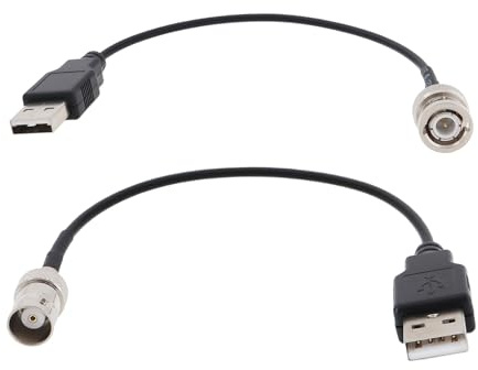 Create idea 2 cavi RG174 da BNC maschio femmina a USB 2.0 maschio, adatti per test di alimentazione coassiale (20 cm, 50 Ohm)