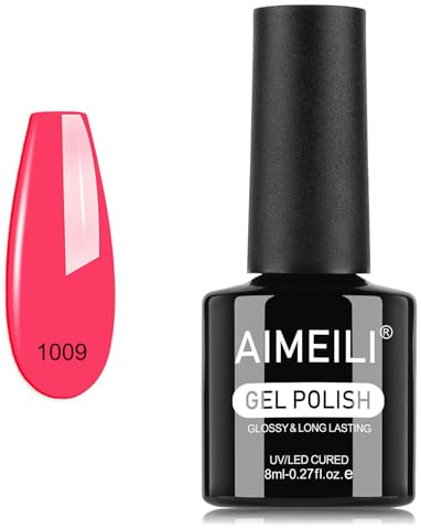 AIMEILI Smalto Semipermanente Colori 8ml Color Gel Soak Off UV&LED Gel Unghie Colorati Smalti Semipermanenti per Unghie Nail Art - 1009