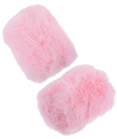 Plush Microphone Windscreen Cover 2pcs for Mk4 Mk8 Pink | Artificial Wool, Noise Reduction and Dustproof Design, for News Interviews and Office Use