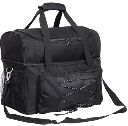Generico Bowlingtasche – Polyester, Bowlingtasche | gepolsterter doppelter Schultergurt mit Trenner und Balltasche, für den Transport von Bällen, Schuhen, Meisterschaften, Turnieren für Herren