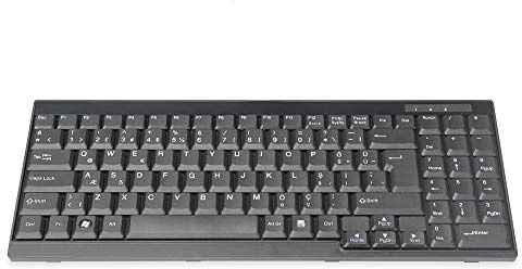 DIGITUS KVM-tangentbord – ersättning för DS-72210 / DS-72211 – turkiskt tangentbordslayout – reservdel eller eftermonteringssats för LCD-KVM-konsoler – enhetsspecifik anslutning – svart