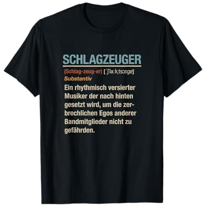 Schlagzeuger Definition Begriff Lustiges Geschenk Drummer T-Shirt