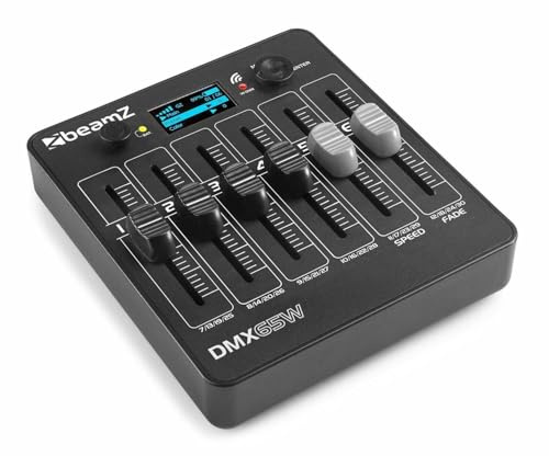 BeamZ DMX65W - Akkubetriebener 30-Kanal Funk DMX Controller - Wireless DMX Konsole - Lichtmischpult drahtlos