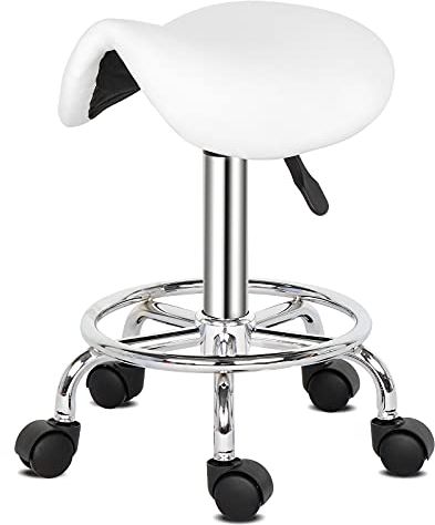 Alightup Bürohocker mit Rollen, professioneller Drehstuhl mit Rückenlehne, 360-Grad-drehbar und höhenverstellbar – für Massagesalon, Küche, Büro, Klinik, Pub, Näharbeiten, Malerarbeiten, Klavierspiel