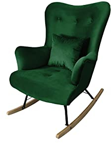Mirjan24 Schaukelstuhl Hosul Schaukelsessel im skandinavischen Stil, Schwingsessel, Polstersessel, Fernsehsessel, Armsessel, Top-Qualität Sitzmöbel, Ohrensessel (Magic Velvet 2225)