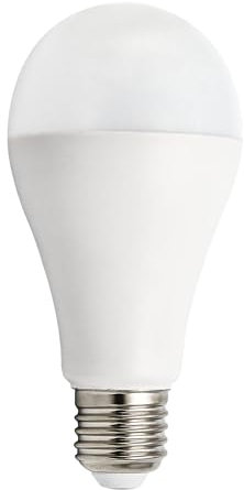 Velamp lampadina LED forma a Goccia (A65) - Attacco a vite grande (E27) - Potenza 20W Equivalenti 142W - Luminosità 2300lm - Temperatura colore 4000K (luce naturale)