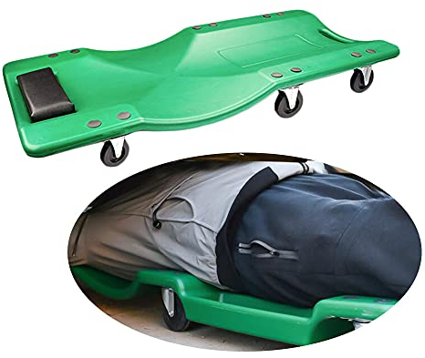 JIAYING Automobil- Und Haushaltsauto Creeper Plastic Creeper, Auto-reparatur-pad, Der Das Walzkriechkissen, Mit Gepolsterten Kopfstützen-werkzeugfächern, Für Autoreparatur Und W(Size:36 IN,Color:Grün)