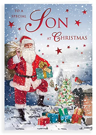 Traditionellt julkort son – 9 x 6 tum – kunglig publicering