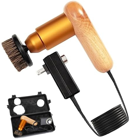 75W Power Electric Shoe Polisher, Adjustable 6 Speed Electric Polisher, Perfect for Leather Shoes and Sneakers, 3 Brush Heads,Time-Saving Solution for Shoe Cleaning (1) (Extra Large)