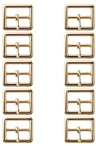 TAIYOU 10pcs Golden Roller Schnallen Gürtelschnallen Metall Rollschnallen Dornschnallen Hardware Dornschnallen für Taschen Leder Gürtel DIY Zubehör Schuh - 20 mm