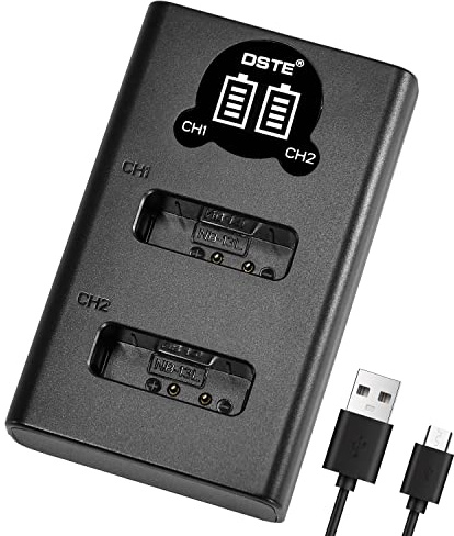 DSTE NB-13L Batterie Double Chargeur Compatible pour Canon PowerShot G5X, G7X, G9X, G7X Mark II, G9X Mark II, SX720 HS, SX620 HS, G1X Mark III