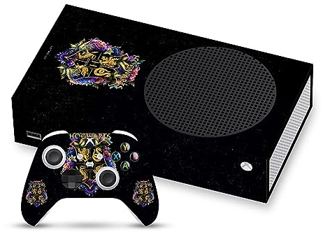 Head Case Designs Offizielle Harry Potter Hogwarts Wappen Grafiken Vinyl Haut Gaming Aufkleber Abziehbild Abdeckung kompatibel mit Xbox Series S Console and Controller Bundle