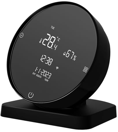 JOYELEC WiFi Digitale Temperatura Interna e Igrometro Display LCD Igrometro Universale Termometro Monitor per Serra Domestica Remoto con Sensore Timer Compatibile con Alexa e Google