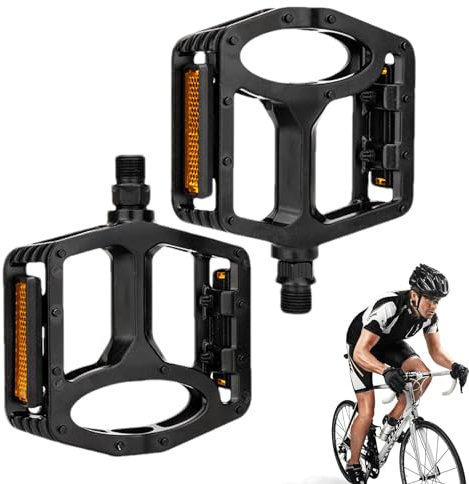 Sirseon Fahrradpedale Rennrad,Rennradpedale - Fahrradpedale Flache Pedale,Fußstützenpedal aus Aluminiumlegierung, leichtes Fahrradpedal, rutschfestes Fahrradtrittbrett für Mountain Road -Fahrräder