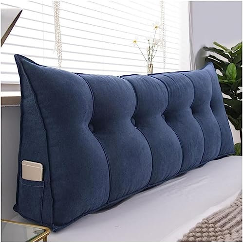 Keil-Kopfteilkissen + Bettkeilkissen zum Ausruhen und Lesen, superweiche dreieckige Kopfteilstütze für langes Ausruhen und Lesen, lehnen Sie sich zurück auf dem Bett mit Positionierungsunterstützung