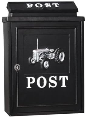 CSSHNL Cassetta Postale Cassetta Postale Villa Cassetta Postale Inglese Antica Antipioggia Cassetta Postale Esterna Cassetta Postale Creativa Posta in Arrivo(Tractor (Silver))