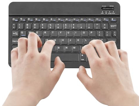 Tastiera wireless ricaricabile: tastiera wireless ergonomica, tastiera USB compatta wireless silenziosa | Tastiera portatile sottile per ufficio domestico, tastiera ricaricabile USB da viaggio per PC