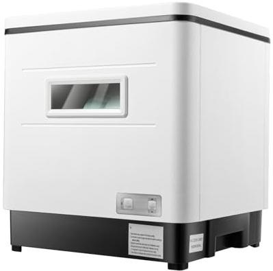 SICHENSH 800 W rostfritt stål diskmaskin, mini-bordsdiskmaskin, bärbar diskmaskin, bordsdiskmaskin, fristående, bärbar liten diskmaskin för små kök