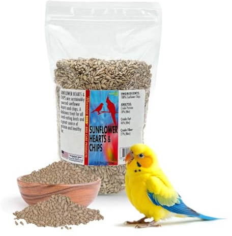 Morning Bird Sunflower Hearts & Chips 1.5 lbs – Premium Bird Seed with High Protein & Healthy Fat - Shelled Sunflower Hearts for Birds - Mess Free, Easy to Feed, Delicious Snack