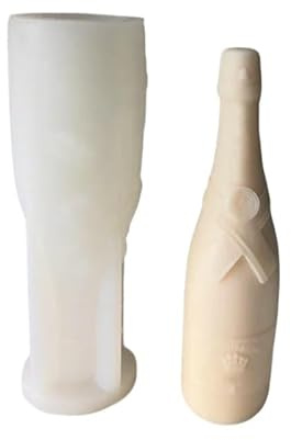 DQZRTUECA Bottle Craft Champagne Bottle Silicone Candle Mold Light Grey