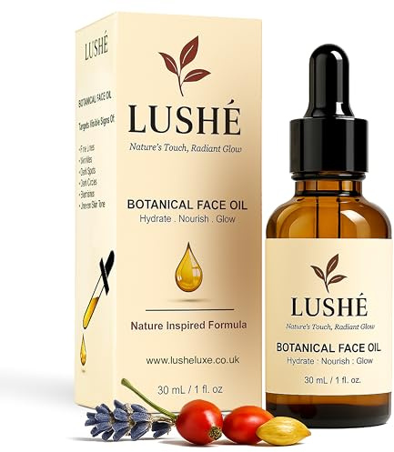 Face Oil for Radiant Skin – With Argan, Jojoba, Rosehip & Vitamin E – Hydrating & Lightweight Facial Oil for Women – Non-Greasy Glow Boost – 30ml