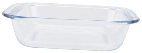 POPETPOP Plat De Cuisson Rectangulaire 1,1 l En Verre Borosilicate Haute Résistance, Résistant Micro-ondes Et Four, Transparent, Pour Cuisson Et Réchauffage Quotidien