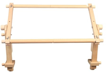 CarpNettore Telaio da Ricamo in Legno per Punto Croce, Tessitura, Cucito E Quilting. Superficie E Zigrinata. Facile da Usare. Adatto per Progetti Fai da Te, con Supporto